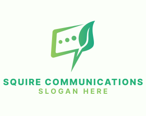 Multimedia Leaf Chat logo design