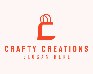 Shopping Bag Letter C logo design