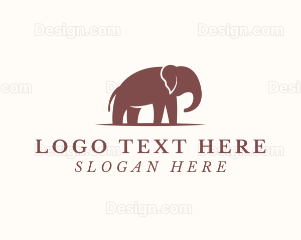 Elephant Zoo Animal Logo