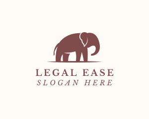Elephant Zoo Animal Logo