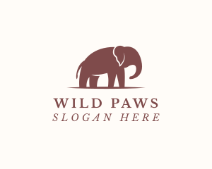 Elephant Zoo Animal logo design