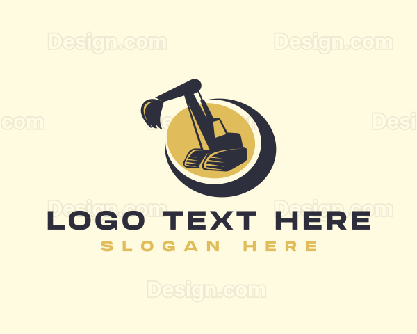 Heavy Equipment Excavator Machine Logo