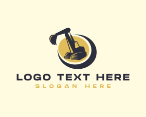 Heavy Equipment Excavator Machine Logo