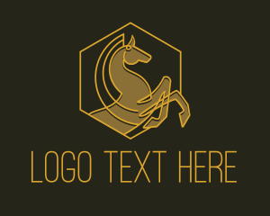 Horse Gallop Badge logo design
