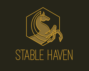 Horse Gallop Badge logo