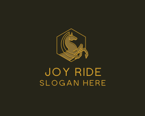 Horse Gallop Badge logo design