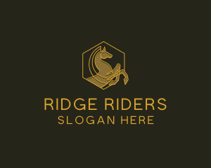 Horse Gallop Badge logo design