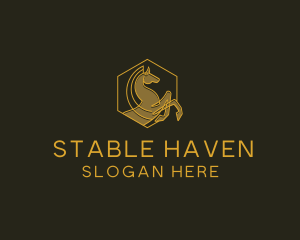 Horse Gallop Badge logo design