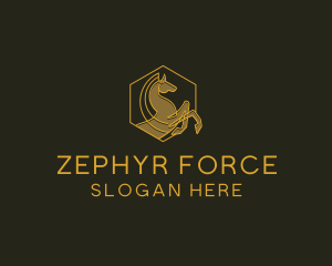 Horse Gallop Badge logo design