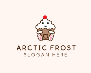 Cute Cupcake Dessert logo design