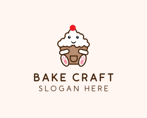 Cute Cupcake Dessert logo design