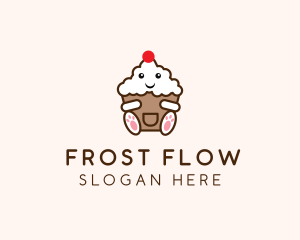 Cute Cupcake Dessert logo design