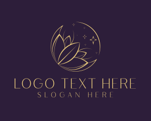 Gold Cosmic Flower Wellness  logo