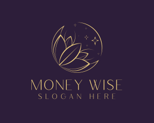 Gold Cosmic Flower Wellness  logo