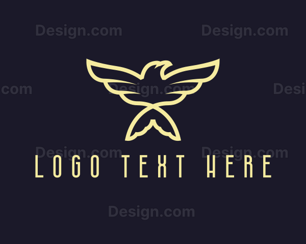 Yellow Eagle Bird Logo