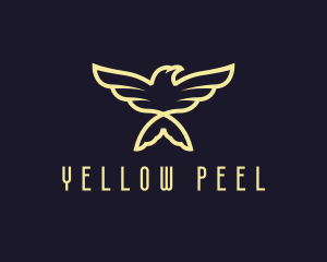 Yellow Eagle Bird logo design