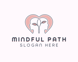 Mental Health Counseling Heart logo design