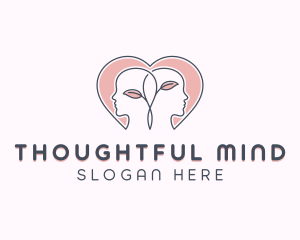 Mental Health Counseling Heart logo design