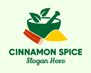 Organic Cinnamon Spice Bowl logo design