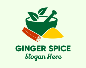 Organic Cinnamon Spice Bowl logo design