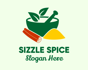 Organic Cinnamon Spice Bowl logo design