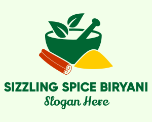 Organic Cinnamon Spice Bowl logo design