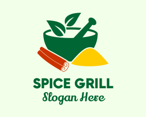 Organic Cinnamon Spice Bowl logo design