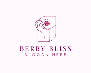 Beauty Cosmetic Lips logo design