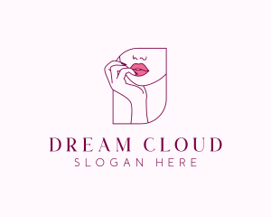 Beauty Cosmetic Lips logo design