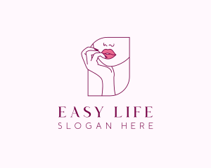 Beauty Cosmetic Lips logo design