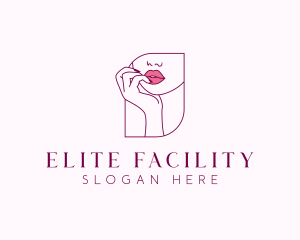 Beauty Cosmetic Lips logo design