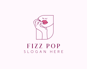 Beauty Cosmetic Lips logo design