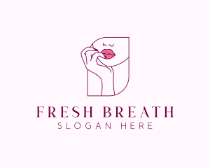 Beauty Cosmetic Lips logo design