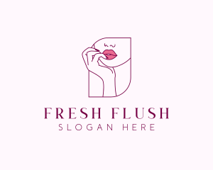 Beauty Cosmetic Lips logo design