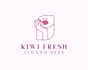 Beauty Cosmetic Lips logo design