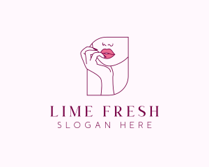 Beauty Cosmetic Lips logo design