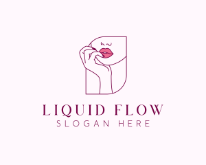 Beauty Cosmetic Lips logo design