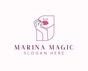 Beauty Cosmetic Lips logo design