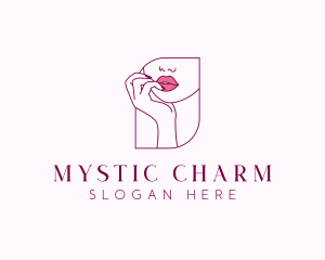 Beauty Cosmetic Lips logo design