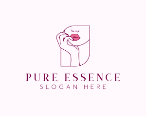 Beauty Cosmetic Lips logo design