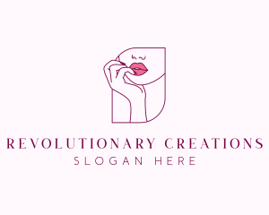 Beauty Cosmetic Lips logo design