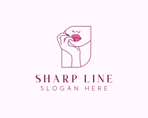 Beauty Cosmetic Lips logo design