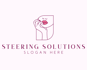 Beauty Cosmetic Lips logo design