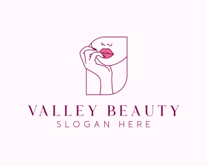 Beauty Cosmetic Lips logo design