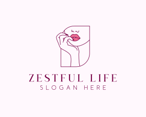 Beauty Cosmetic Lips logo design