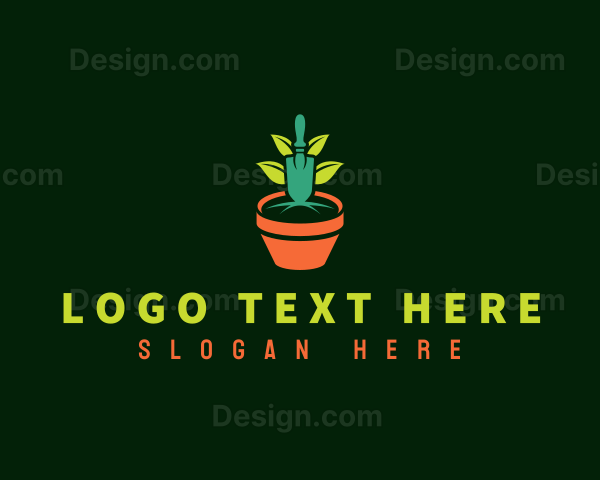 Plant Gardening Pot Logo