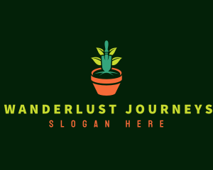 Plant Gardening Pot Logo