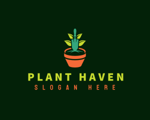 Plant Gardening Pot logo design