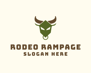 Rodeo Bull Head logo design