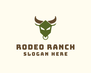 Rodeo Bull Head logo design